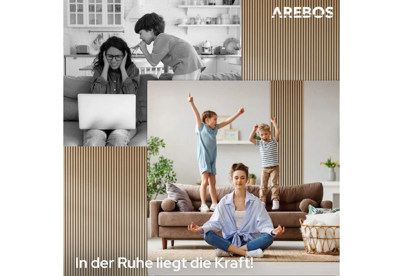 AREBOS Akustikplatte Eiche Hell Zuschneidbar mit Echtholzfurnier - Bild 4