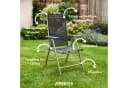 Arebos Klappstuhl Gartenstuhl 2er Set Alu verstellbar Bild 3