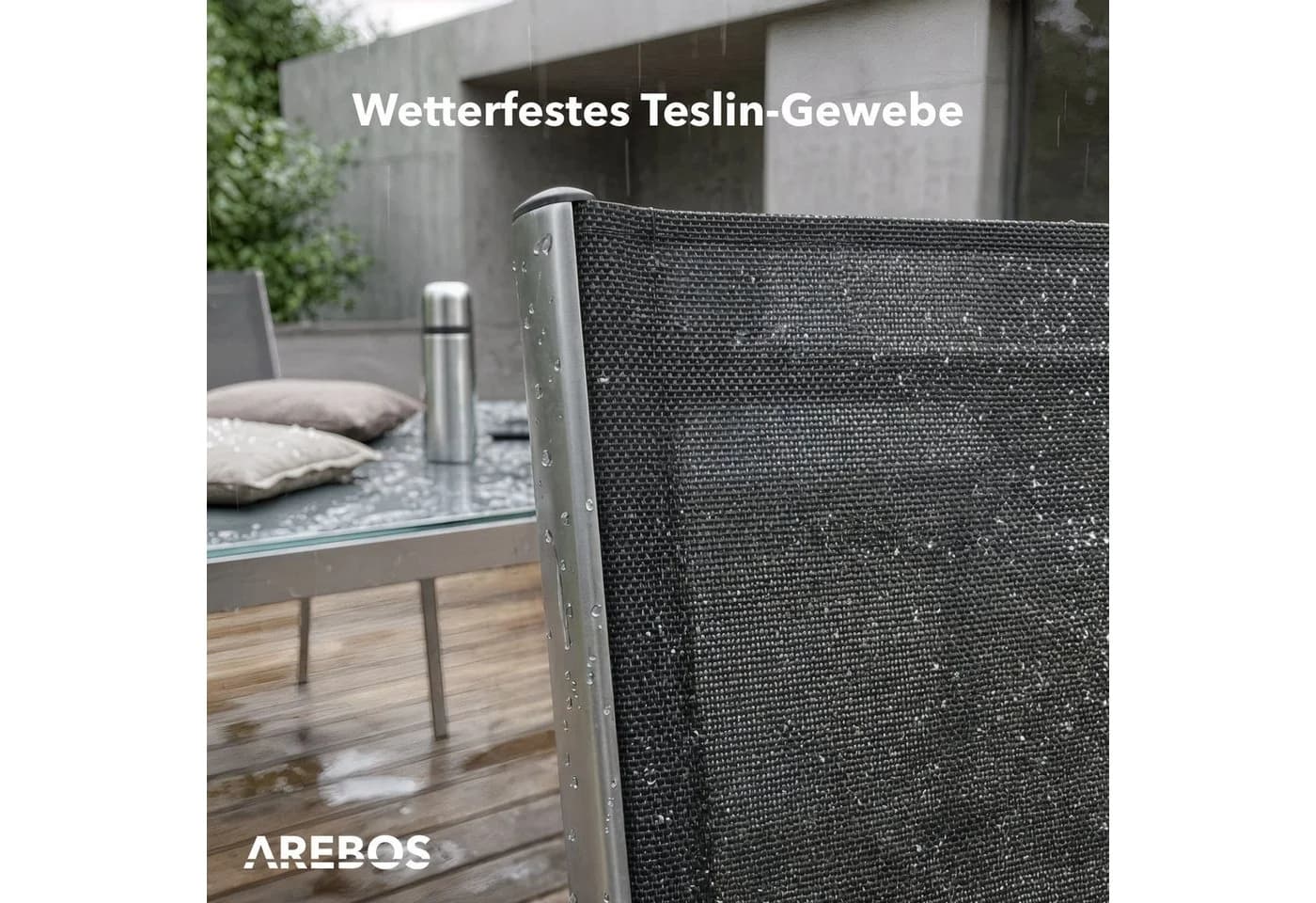 Arebos Klappstuhl Gartenstuhl 2er Set Alu verstellbar - Bild 5