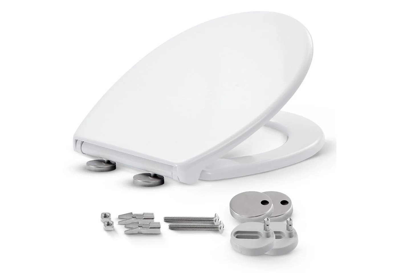 Arebos Toilettensitz Oval mit Absenkautomatik & Antibakterieller Oberfläche - Bild 2