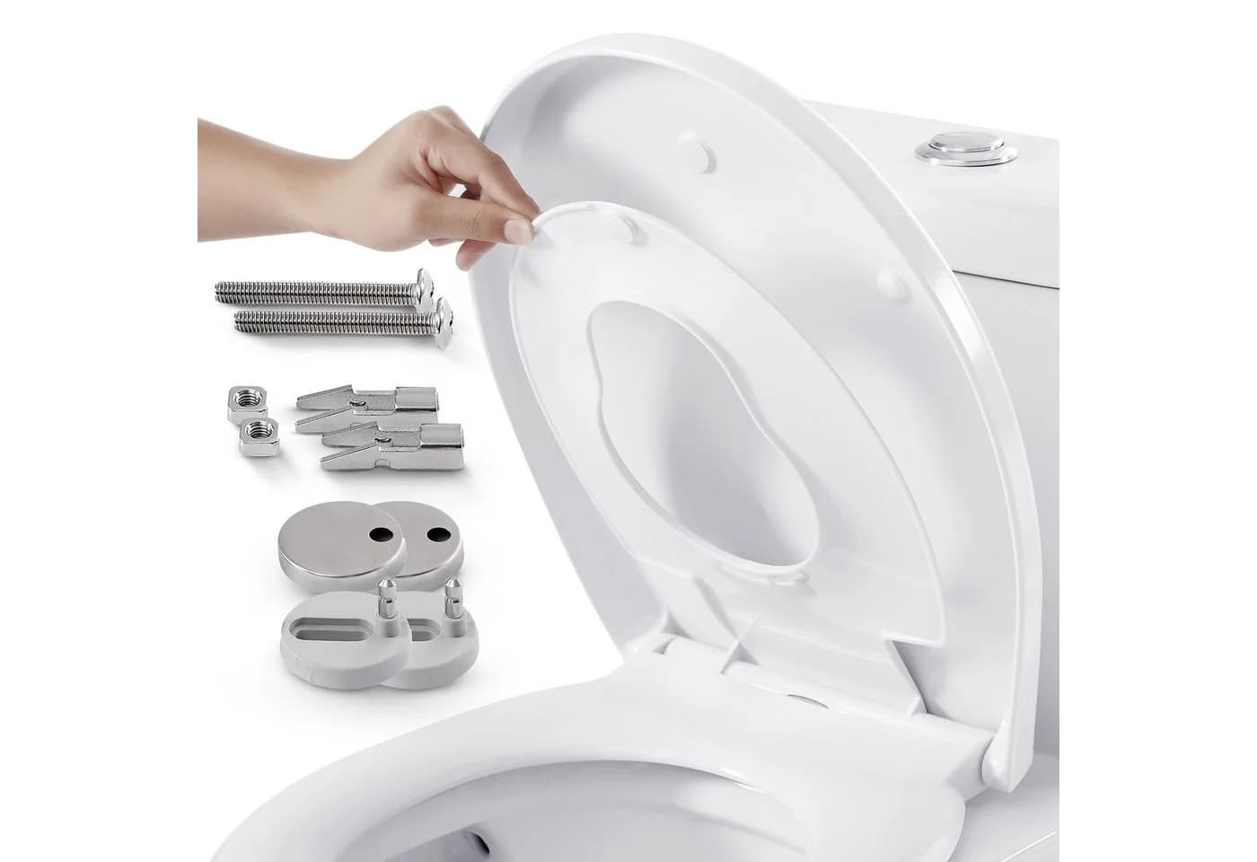 Arebos WC-Sitz Oval mit Kindersitz Softclose und Quick-Release Weiß - Bild 2