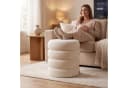 Arebos Sitzhocker mit Stauraum Bouclé Creme Bild 1