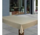 Laro Tischdecke Wachstuch Blumen Beige Rechteckig Bild 2