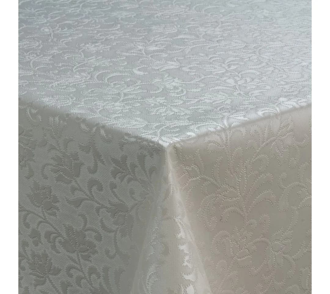 Laro Tischdecke Wachstuch-Tischdecken Abwaschbar Relief Blumen Grau Weiß Rechteckig - Bild 3