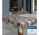 Laro Tischdecke Wachstuch Holzoptik Grau Bild 2
