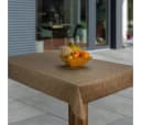 Laro Tischdecke Wachstuch Abwaschbar Leinenoptik Beige Weiß Rechteckig Bild 1