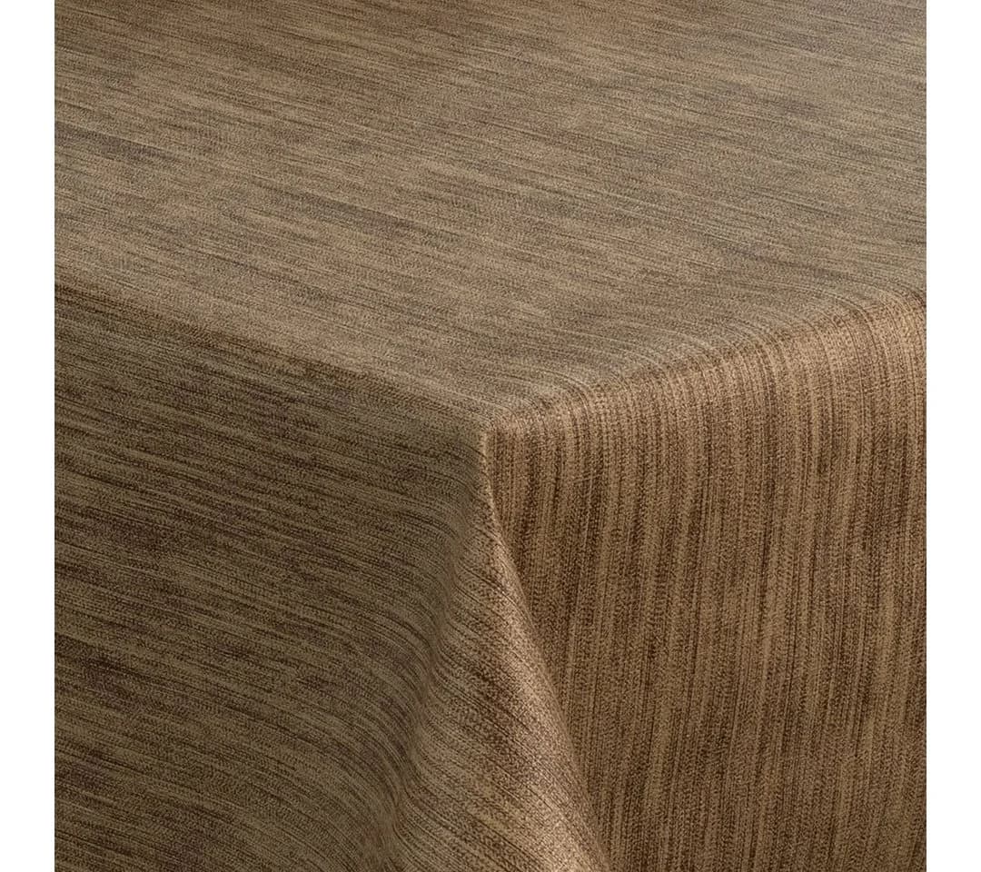 Laro Tischdecke Wachstuch Abwaschbar Leinenoptik Beige Weiß Rechteckig - Bild 4