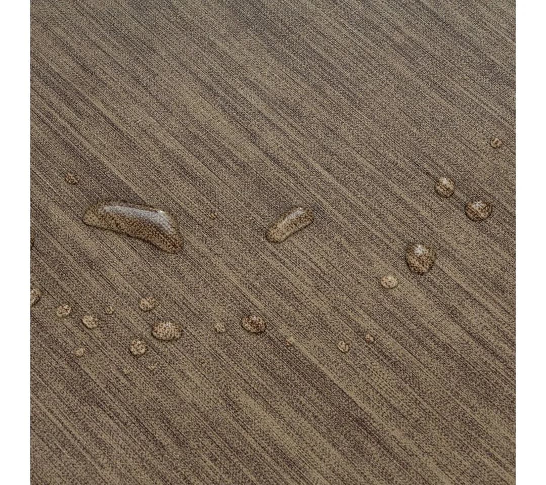 Laro Tischdecke Wachstuch Abwaschbar Leinenoptik Beige Weiß Rechteckig - Bild 5