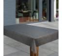 Laro Tischdecke Wachstuch Abwaschbar Leinenoptik Dunkelgrau Rechteckig Bild 1