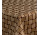 laro Tischdecke Wachstuch Rattan Braun Beige Bild 3