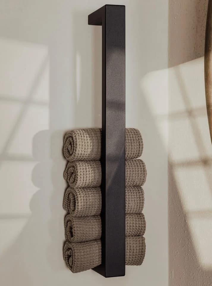 Metallbude Handtuchhalter NALI Schwarz ohne sichtbare Verschraubungen - Bild 2