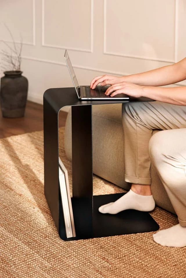 Metallbude Couchtisch COSMO 2in1 Schwarz Metall Design - Bild 4