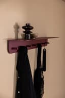 Metallbude Wandgarderobe MALOU Rot Pulverbeschichtet Bild 1