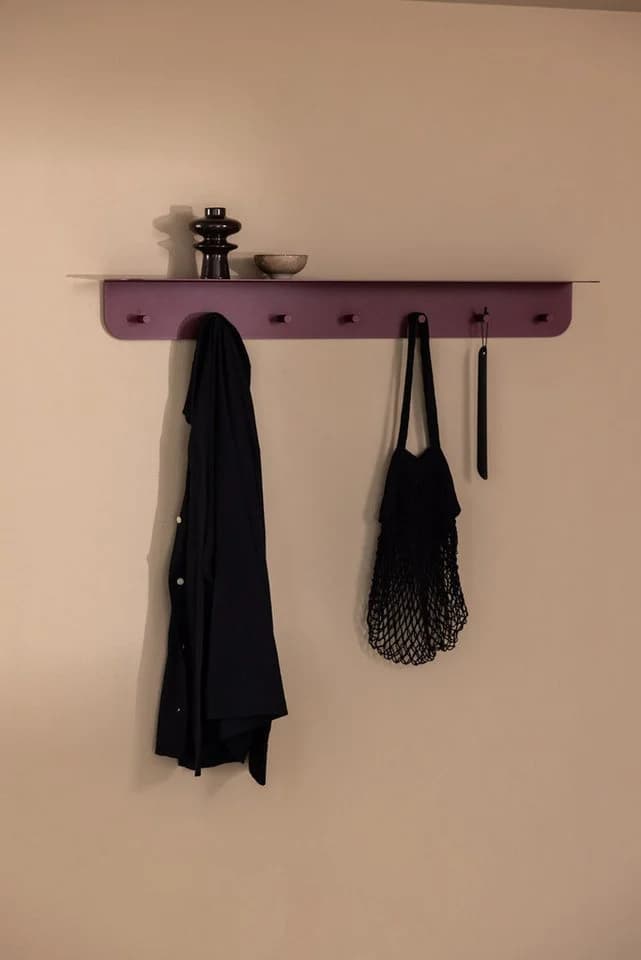 Metallbude Wandgarderobe MALOU Rot Pulverbeschichtet - Bild 2