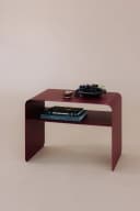 Metallbude Couchtisch COSMO 2in1 Design Tisch Rot Bild 2