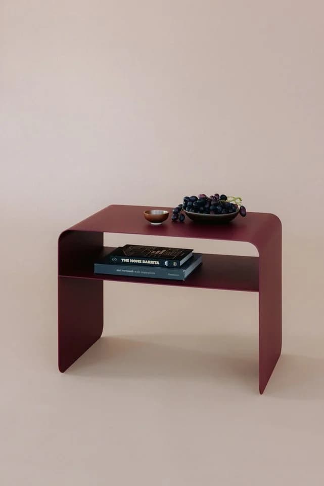 Metallbude Couchtisch COSMO 2in1 Design Tisch Rot - Bild 2