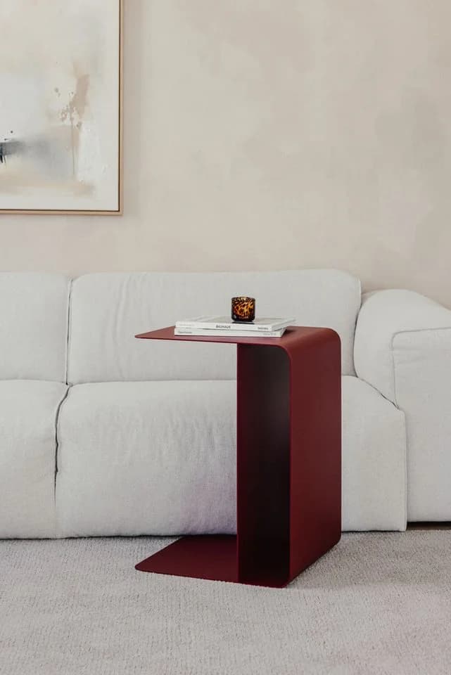 Metallbude Couchtisch COSMO 2in1 Design Tisch Rot - Bild 4