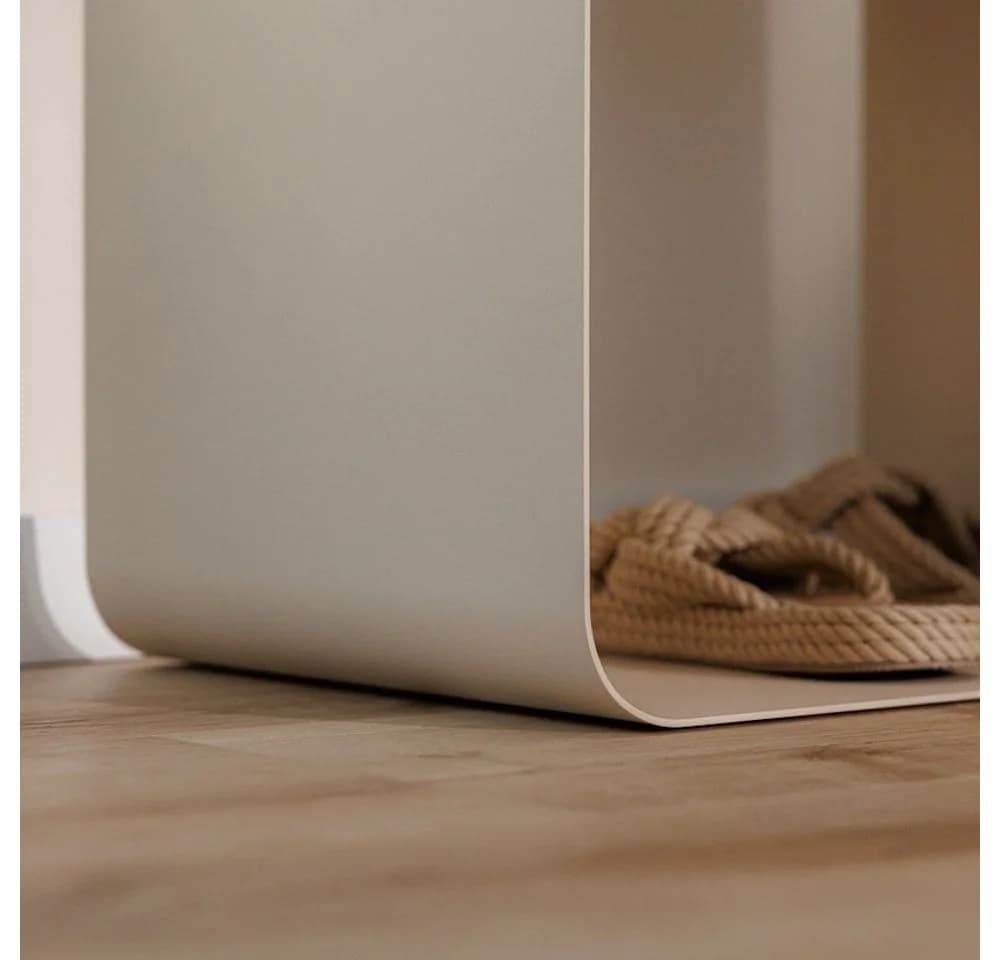Metallbude Nachttisch Damio Beige Metall Minimalistisch - Bild 5