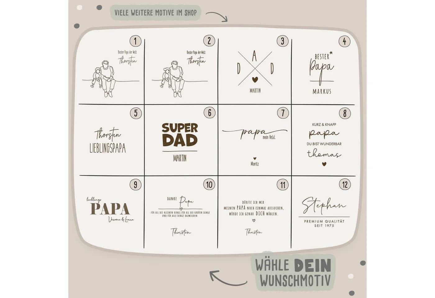 hellomini Frühstücksbrettchen Rund Buche "Danke Papa" Gravur - Bild 4