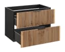einfachgutemoebel Waschtisch-Set Bad Tribune 80cm Schwarz Wotan-Eiche Bild 4