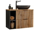 einfachgutemoebel Waschtisch-Set Tribune 80cm Schwarz Bild 2