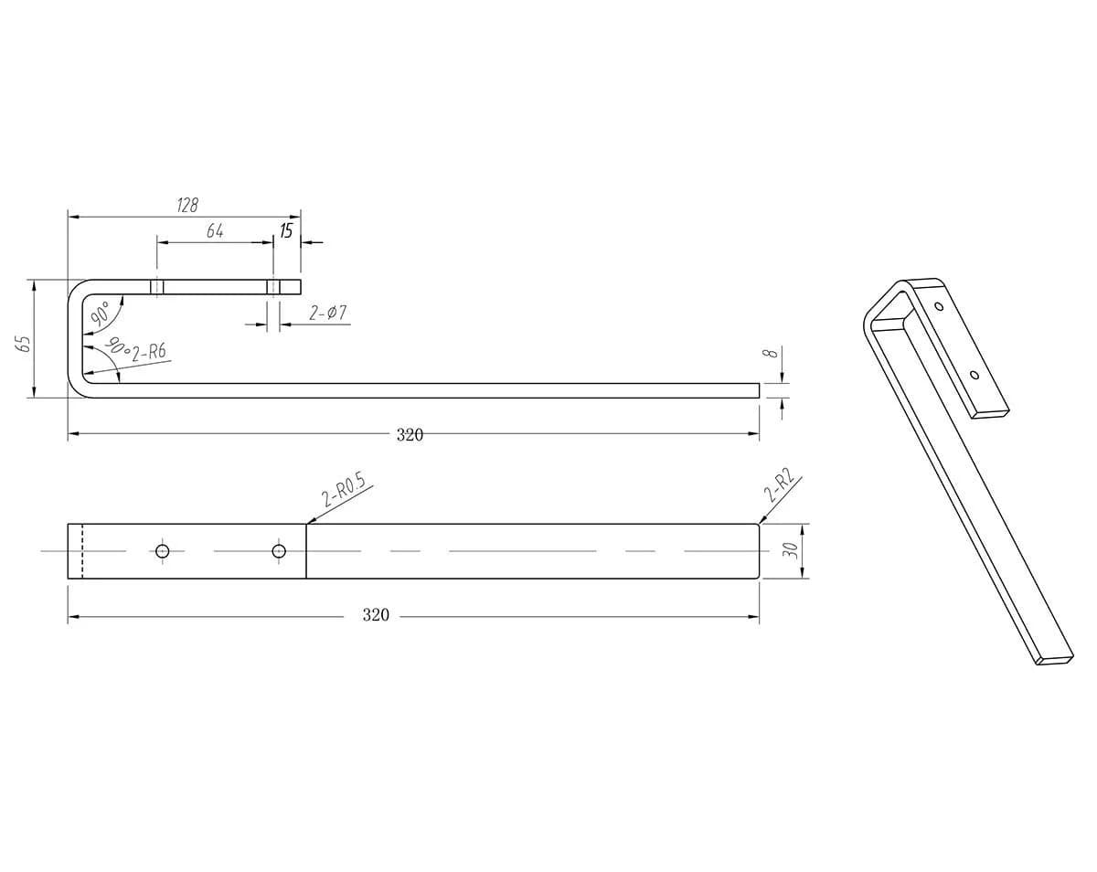 einfachgutemoebel Handtuchhalter Bath-O-Line 320mm Chrom - Bild 4