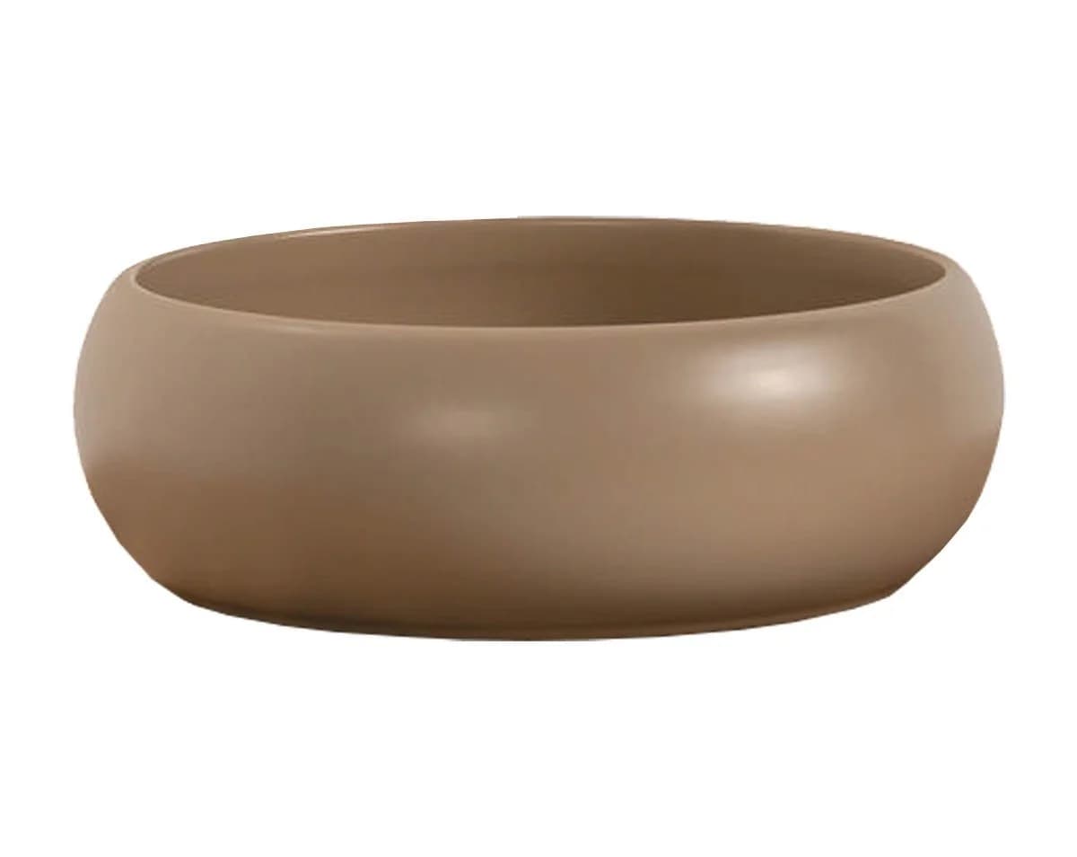 einfachgutemoebel Waschtisch-Set Aufsatz-Waschbecken 36x36cm Keramik Beige - Bild 4