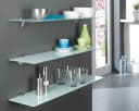 einfachgutemoebel Waschtisch-Set Glasregal aus Sicherheitsglas ESG grau 80cm Bild 3