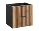 einfachgutemoebel Waschtischunterschrank Tribune 60cm Schwarz Wotan-Eiche Modern Bild 2