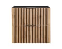 einfachgutemoebel Waschtischunterschrank Tribune 60cm Schwarz Wotan-Eiche Modern Bild 3