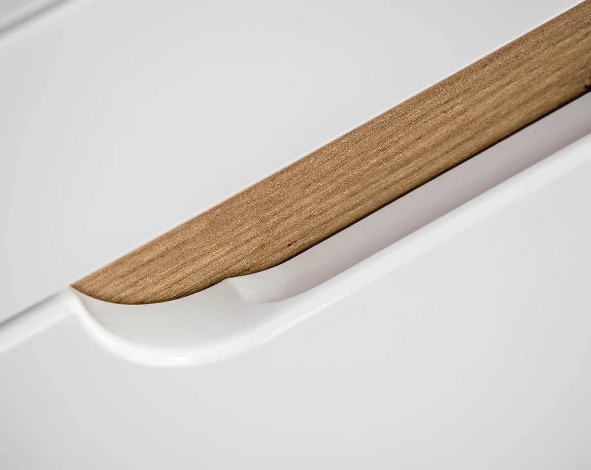 einfachgutemoebel Waschtischunterschrank ARUBA 80cm Weiß Hochglanz - Bild 3