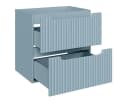 einfachgutemoebel Waschtisch-Set ILUNA Blue 60cm mit Keramik Einbaubecken Bild 1