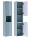 einfachgutemoebel Bad Hochschrank ILUNA Blue 140cm 2-türig Bild 2