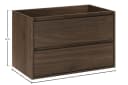 einfachgutemoebel Waschtischunterschrank VANDA VILLA 80cm Walnuss Soft-Close Bild 1