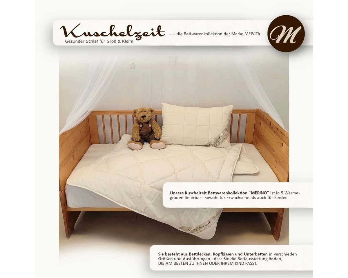 Meivita Merino Schafschurwolle Winterdecke 100% Wolle