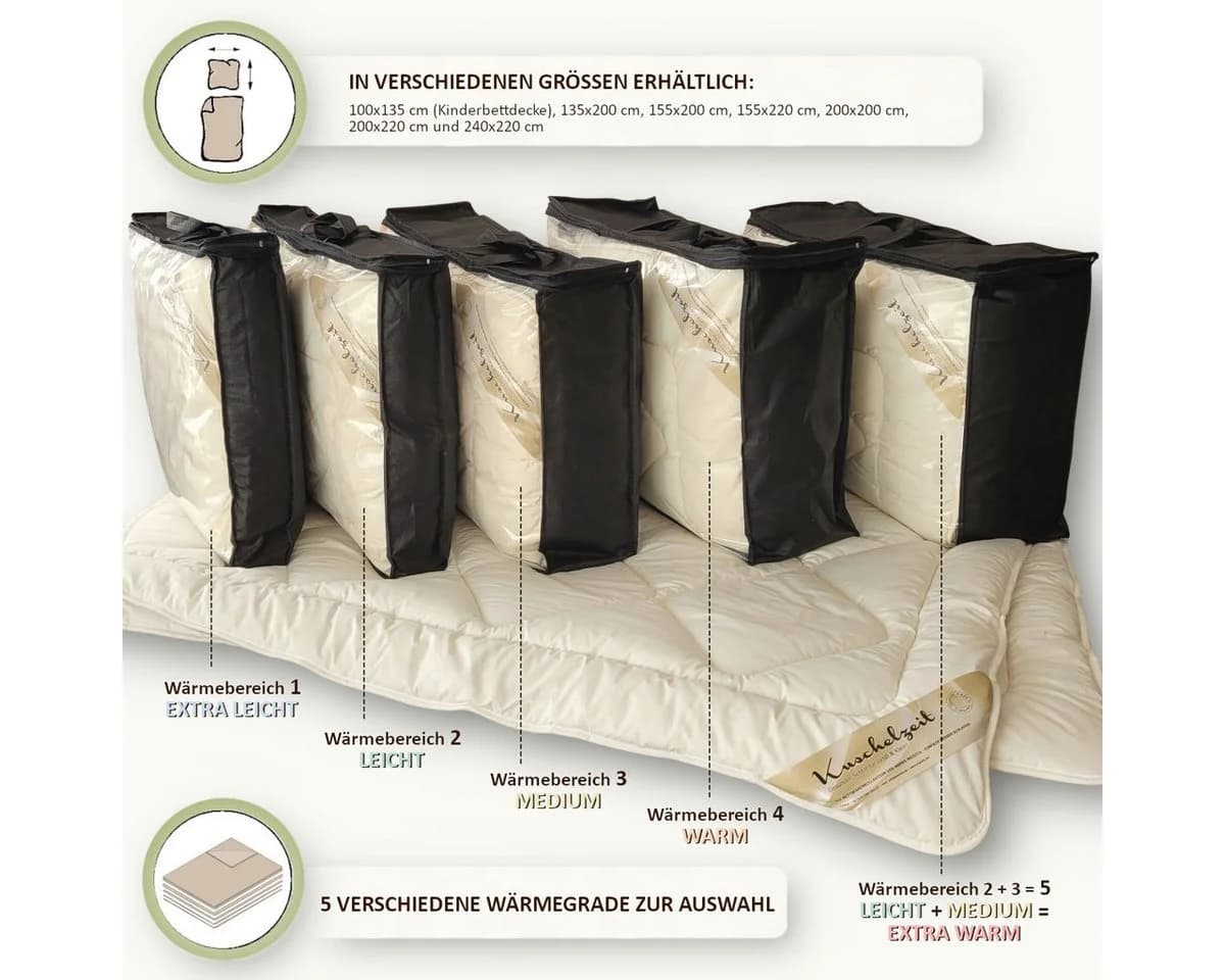 Meivita Bio Merino Schafschurwolle Ganzjahresdecke - Bild 3