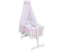 Baby-Delux Stubenbett Babywiege Komplettset Schaukelwiege Weiß Bild 2