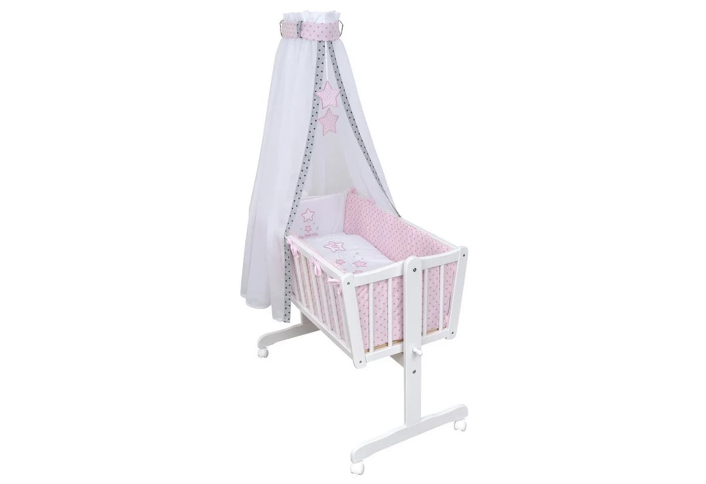 Baby-Delux Babybettwäsche Wiegenset 6-tlg. Magic Stars Rosa - Bild 2