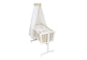 Baby-Delux Babybettwäsche Wiegenset 6-teilig Traumland Beige Weiß Bild 2
