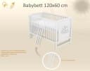 Baby-Delux Babybett Mia Weiß Kiefer Massivholz höhenverstellbar Bild 5