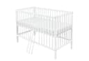 Baby-Delux Babybett Milo weiß Kiefernholz höhenverstellbar Bild 1