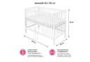 Baby-Delux Babybett Milo weiß Kiefernholz höhenverstellbar Bild 5