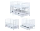 Baby-Delux Babybett Milo Weiß Massivholz mit Schublade Bild 2