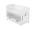 Baby-Delux Babybett Lia Weiß Kiefer Massivholz mit Matratze Bild 1