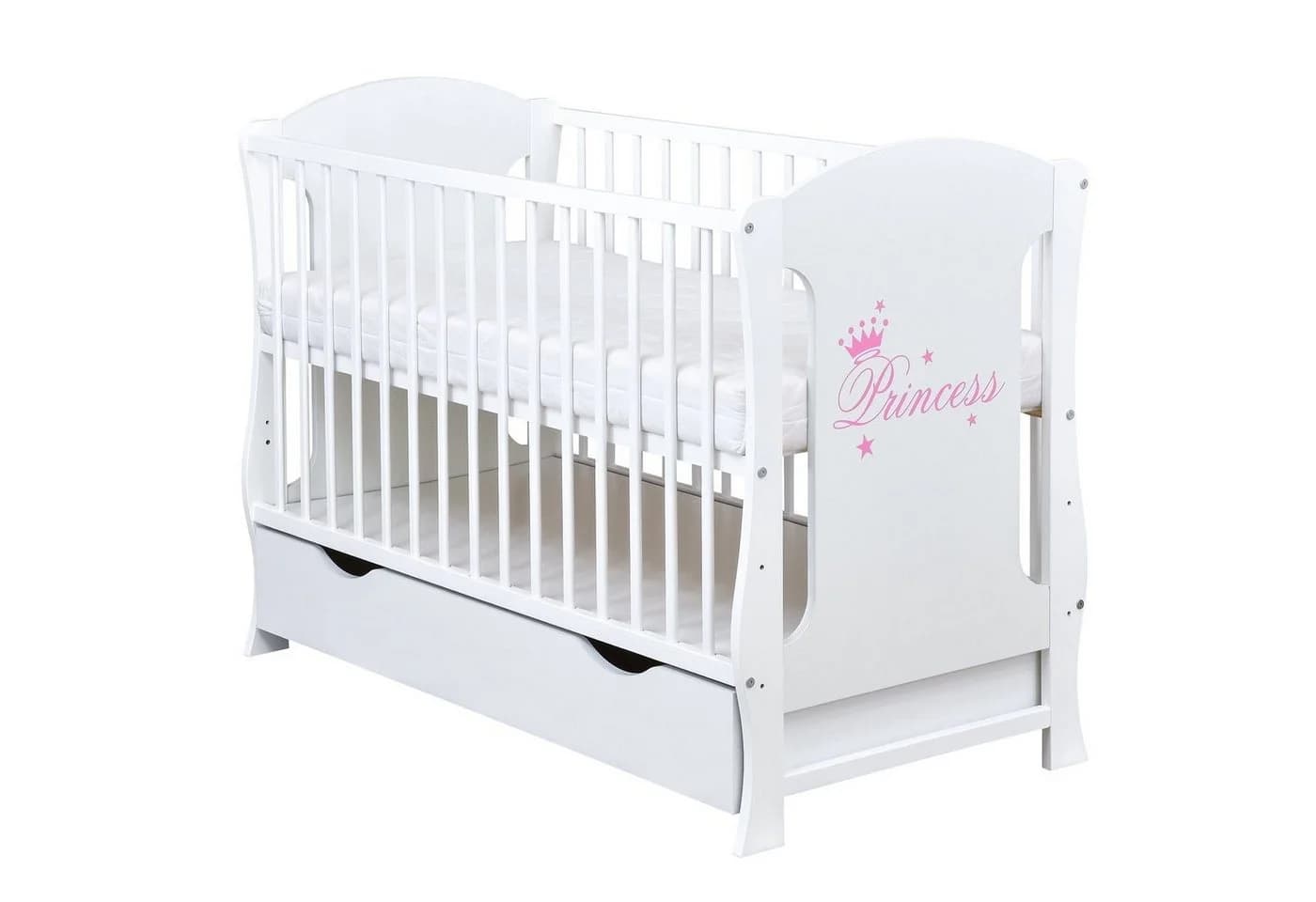 Baby-Delux Babybett Lia Princess Weiß Kiefer mit Bettkasten - Bild 4