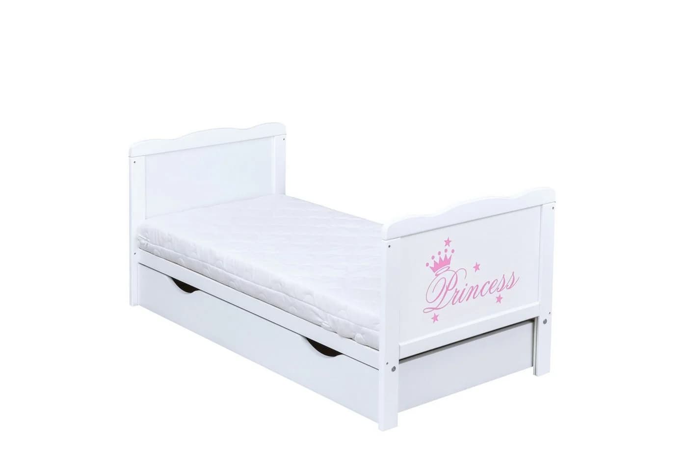 Baby-Delux Babybett Natalie Princess weiß mit Schublade
