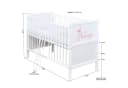 Baby-Delux Babybett Natalie Princess Komplettset Weiß Massivholz Bild 3