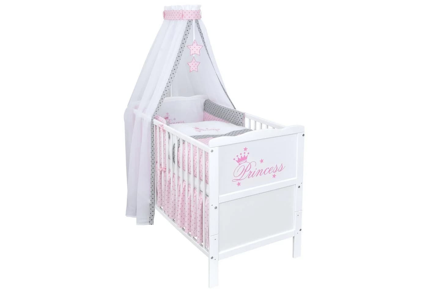 Baby-Delux Babybett Natalie Princess Komplettset Weiß - Bild 2