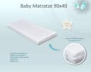 Baby-Delux Wiegenmatratze 40x90 cm Weiß Schaumstoff Bild 1