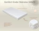 Baby-Delux Kindermatratze 160x70 cm Weiß Schaumstoff Bild 1